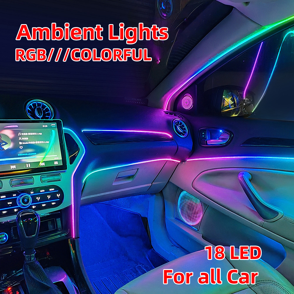 Car Ambient Light Interior Lig - Led Ambient Interior Car Lights App Control recension och pris