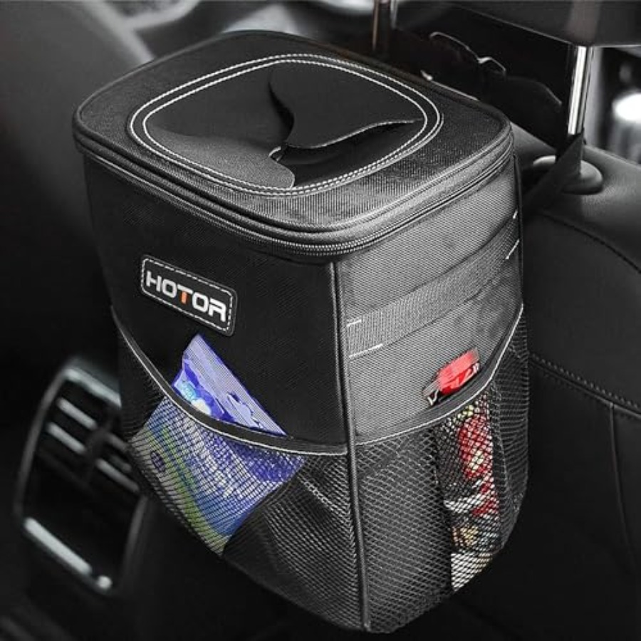 Car Trash Can with Lid and Sto - Waterproof Car Trash Can With Lid recension och pris