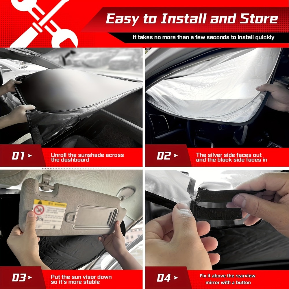 Car Windshield Sunshade Car Fr - Car Sunshade Windshield Umbrella Foldable recension och pris