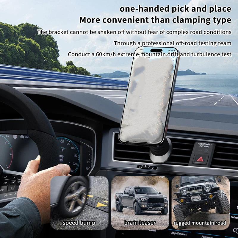 New 1Pcs Carbon Fiber Magnetic - Magnetic Phone Holder For Car Vent recension och pris