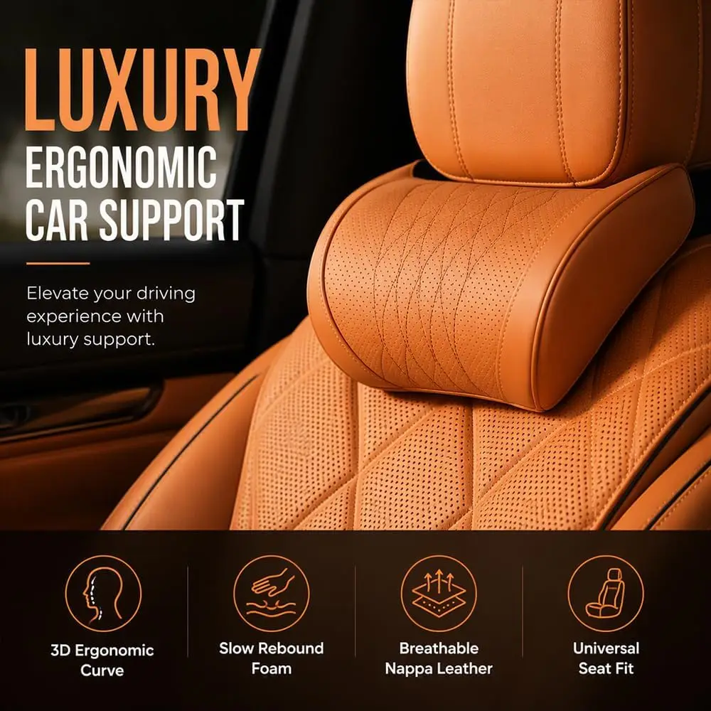 Car Interior Decor Headrest Lu - Memory Foam Car Neck Pillow Lumbar Support recension och pris