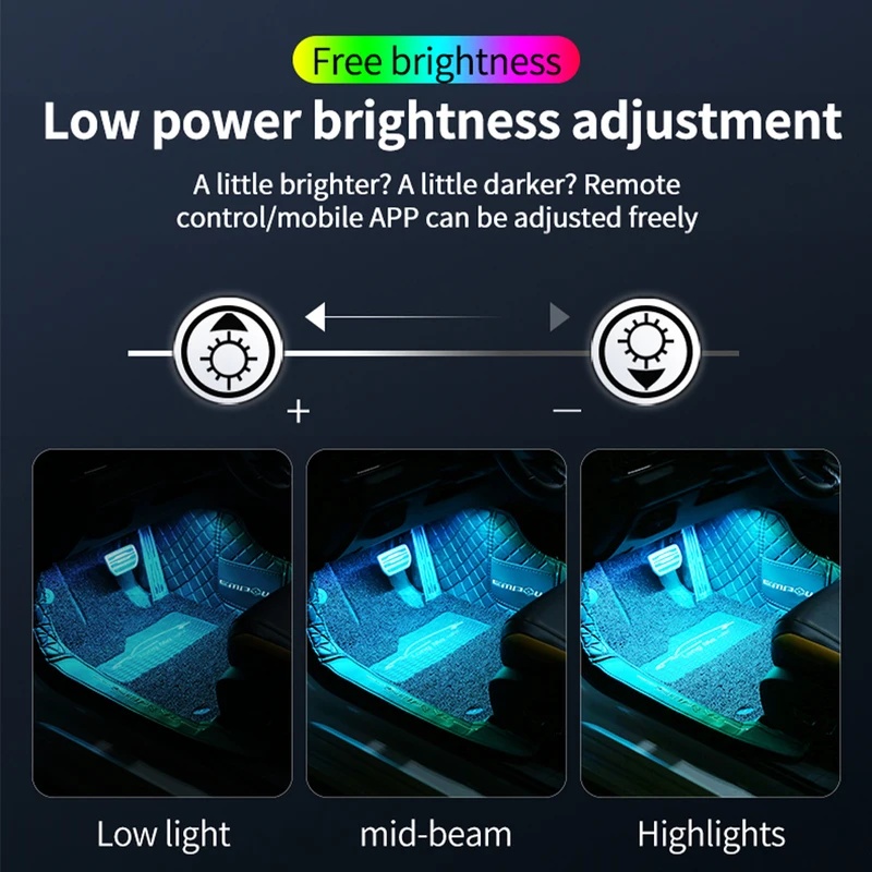 Neon LED Car Interior Ambient  - Led Ambient Interior Car Lights App Control recension och pris