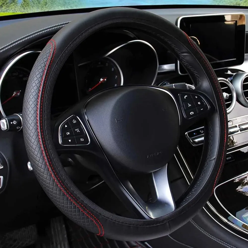 37-39cm Car Steering Wheel Cov - Car Steering Wheel Cover Anti Slip Breathable recension och pris