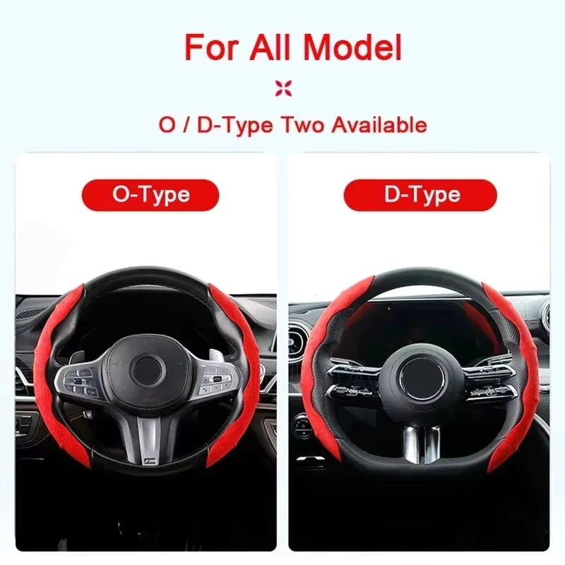 Suede Leather Steering Wheel C - Car Steering Wheel Cover Anti Slip Breathable recension och pris