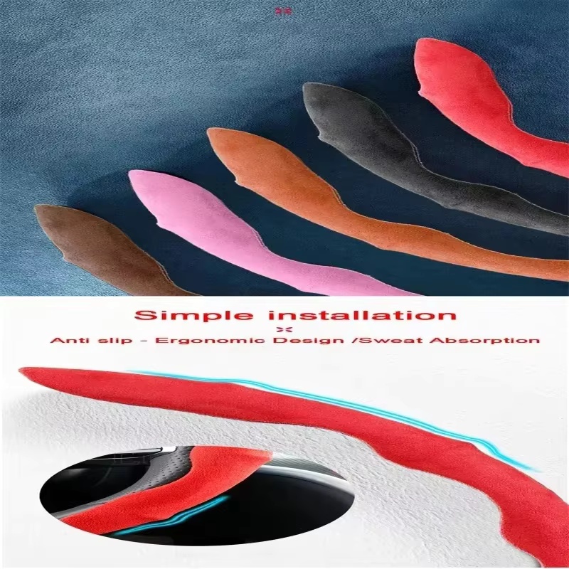 Suede Leather Steering Wheel C - Car Steering Wheel Cover Anti Slip Breathable recension och pris
