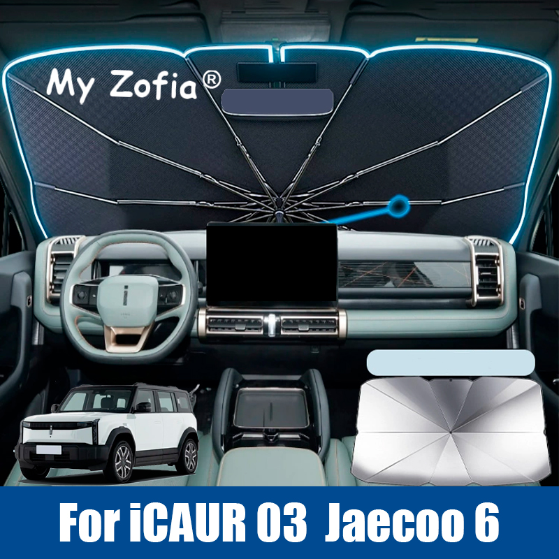 For iCAUR 03 Jaecoo j6 iCAR 03 - Car Sunshade Windshield Umbrella Foldable recension och pris