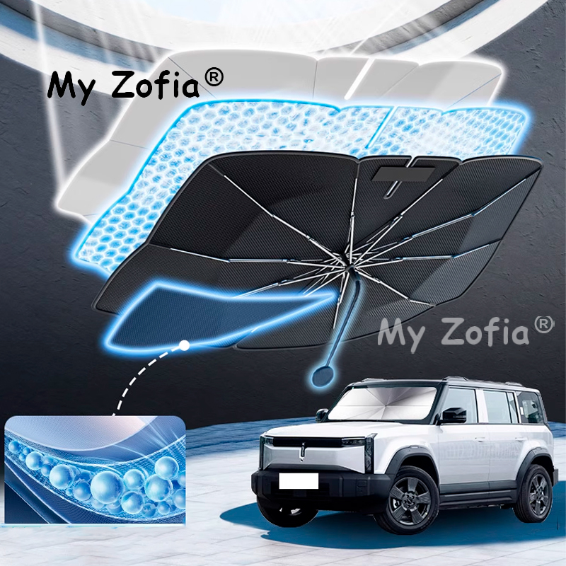 For iCAUR 03 Jaecoo j6 iCAR 03 - Car Sunshade Windshield Umbrella Foldable recension och pris