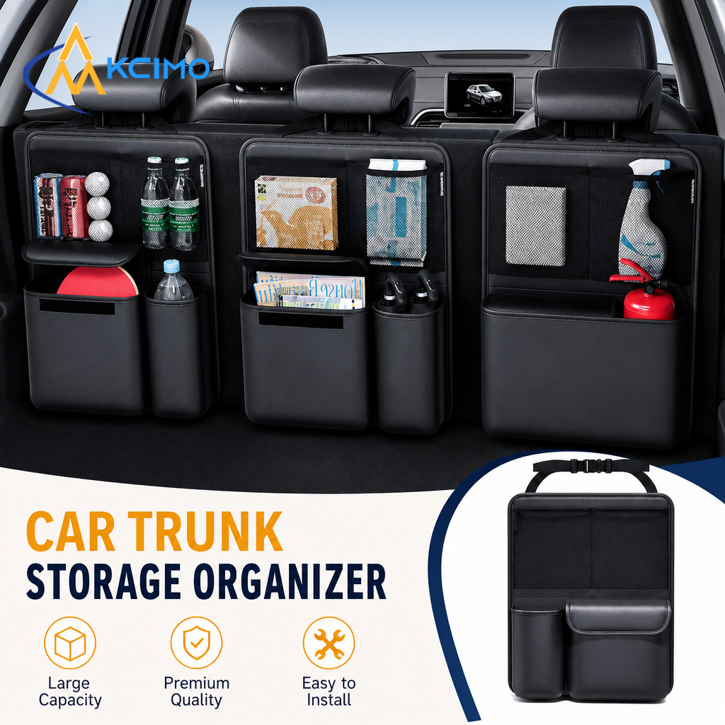 1Pc Kcimo Hanging PU Leather C - Car Trunk Organizer Foldable Storage Box recension och pris
